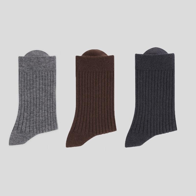 

3/9 пар мужских шерстяных кашемировых теплых толстых однотонных мягких повседневных спортивных зимних носков, лот 3pairs