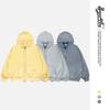 Lan Hai Men's 2025 Autumn/Winter Rivet Decor Solid Color Fleece Hooded Cardigan
