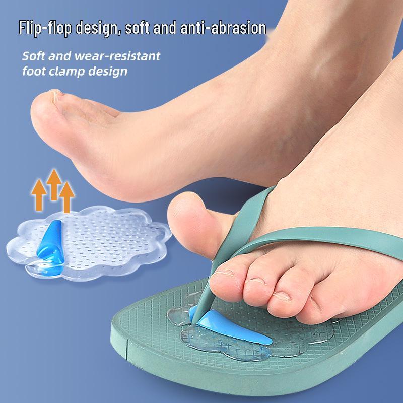Lace Forefoot Pad Flip-Flops: Self-Adhesive, Size-Adjustable, Anti-Slip, Shock-Absorbing Half-Size Granule Pads.