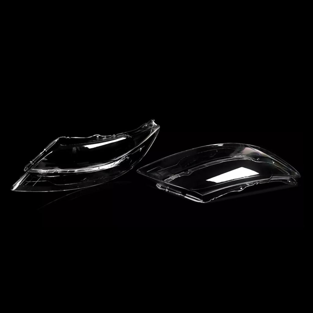 2PCS Front Headlight Glass Clear Cover 4L0941029 4L0941030 For Q7 2006-2015