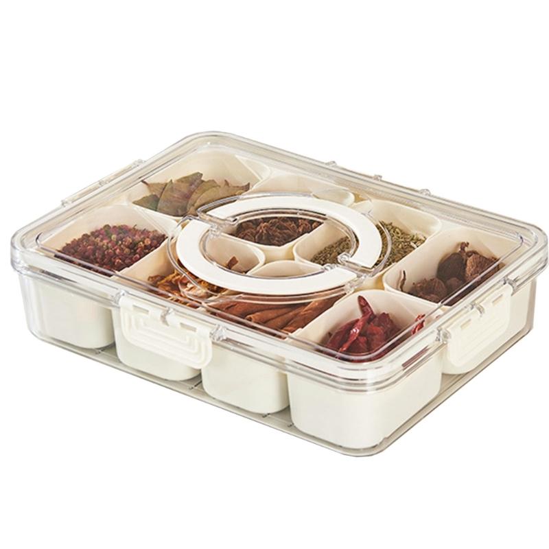 Convenient Charcuterie Container with Lid and Handle Keep Your Snacks Freshes and Organized Divideds Serving Tray Travel 1