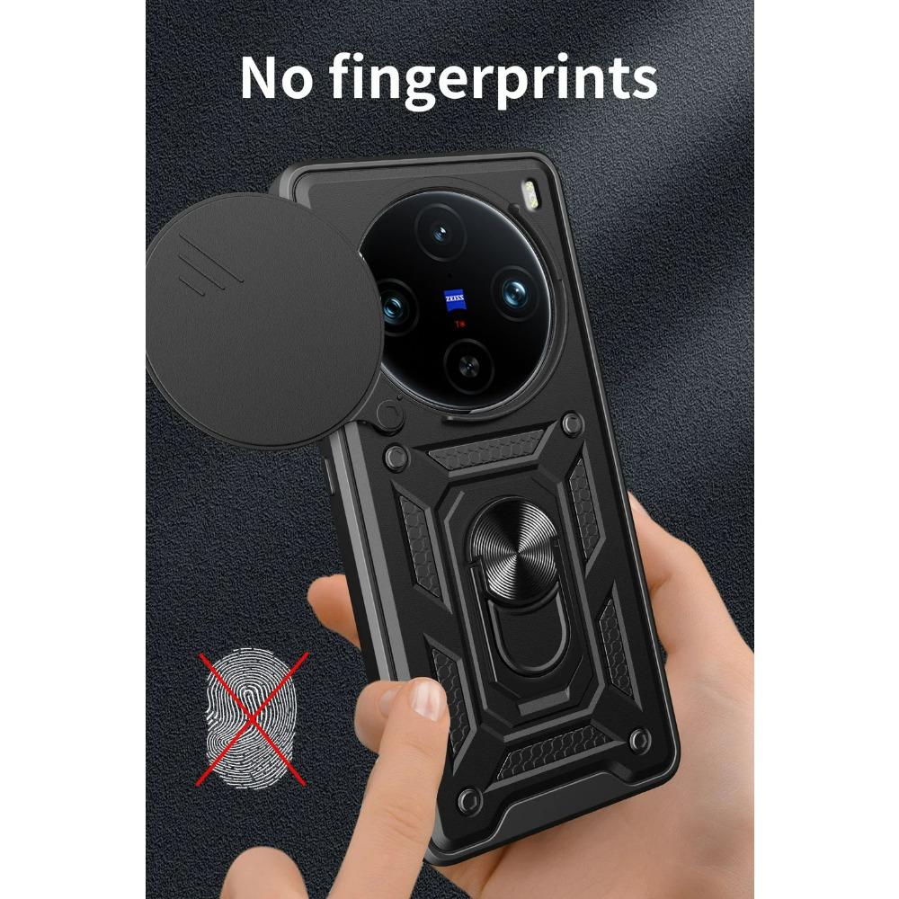 Camera protect case for VIVO X100 Pro VIVO X100 Armor Hybrid Metal Ring Back Cover