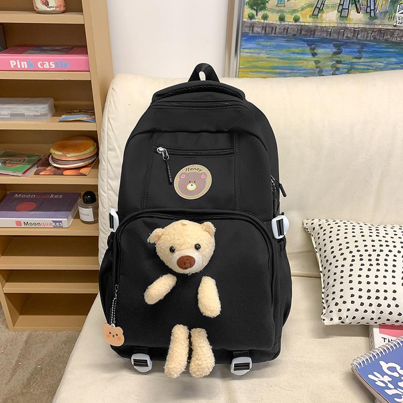 

High value, fresh, sweet and cute bear backpack, lightweight and large-capacity backpack for junior and high school students