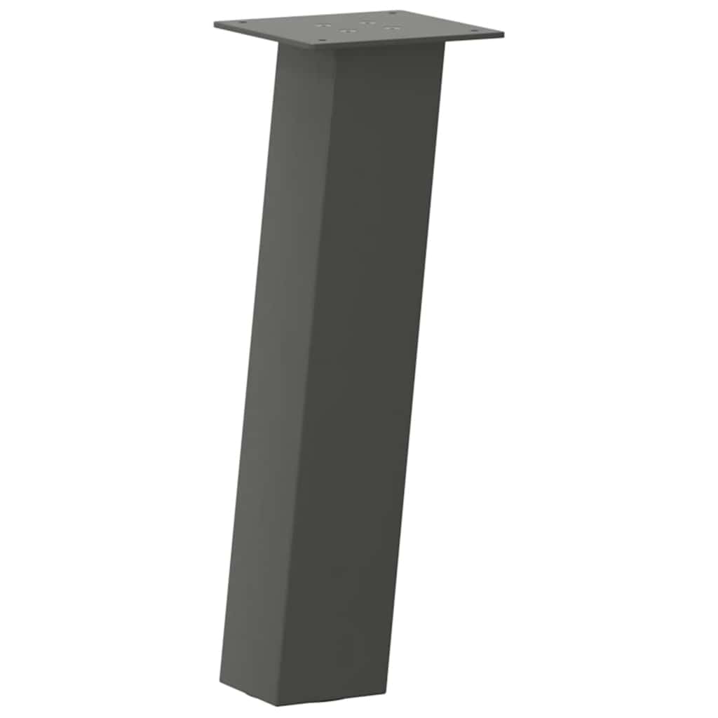 Vidaxl Nogi Do Stolika Kawowego, 4 Szt., Antracyt, 42 Cm, Stal