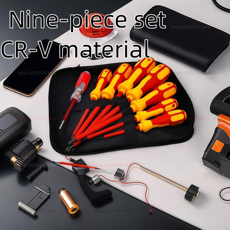 Electrician Hand Tools Magnetic Screwdriver Set Insulated Phillips and Slotted Bits Multifunctional Screwdriver for Home