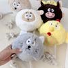 Creative Squeaky Dog Toy Bite-resistant Wear-resistant Cleaning Tooth Chew Toy Animal Shape Portable Pet Chew Plush Toy