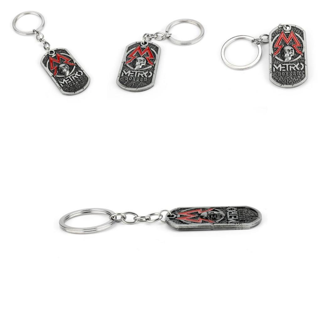 Collier Pendentif Crâne Metro Exodus Avec Design Géométrique en Alliage Pour les Fans de Jeu
