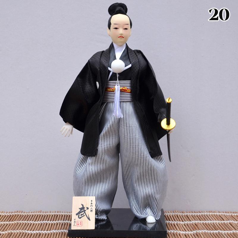 Japanese Samurai Ninja Figurines Dolls With Kimono Traditional Ninja Ornaments Home Decor Collection Arts Craft Gifts