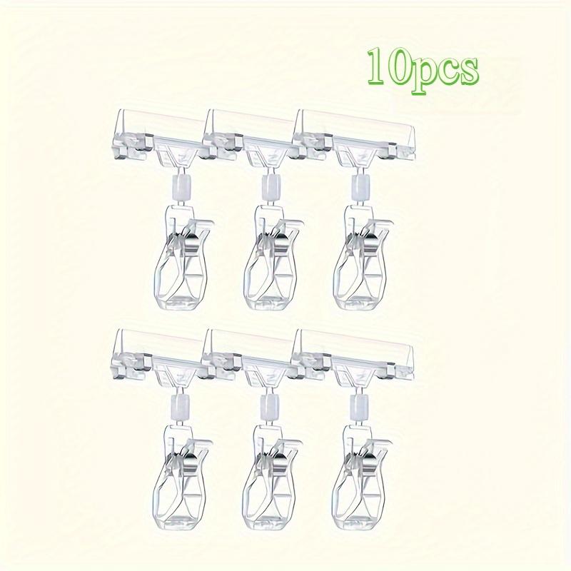 

10 шт. прозрачных пластиковых зажимов для вывесок на полки, держатели розничных ценников для офиса, чтения, столовой 10pcs