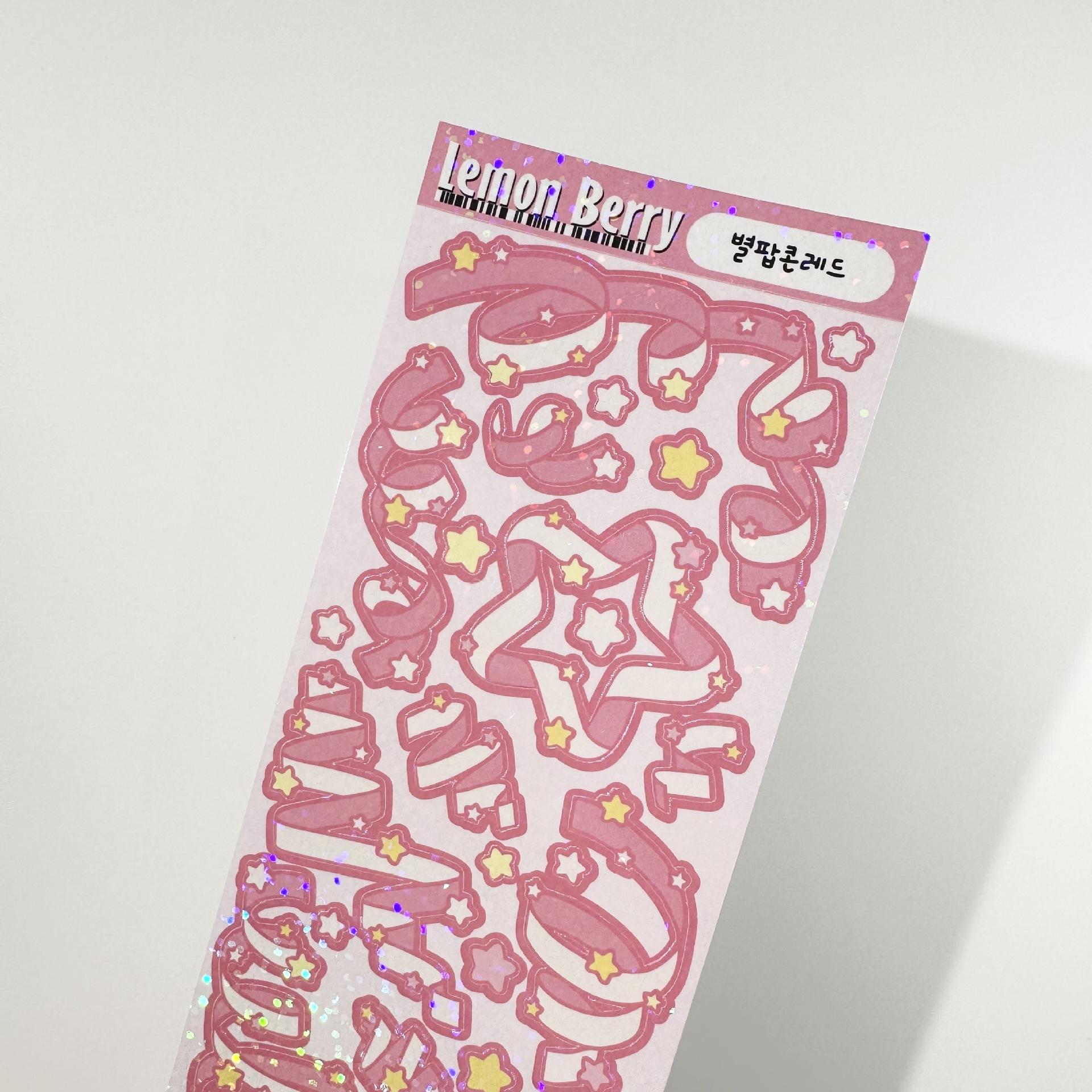 Корейские популярные наклейки со звездами и лентами Ins Handbook Small Card Goo Card — фото 5