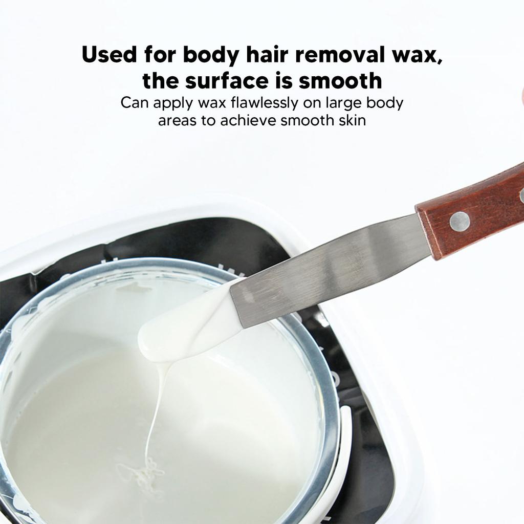 Wax Spatulas Straight Body Waxing Applicator Sticks with Wooden Handle for Hair Removal