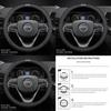 38cm Nappa Leather Anti Slip Car Steering Wheel Cover For Jeep Grand Cherokee Wrangler JK Gladiator Compass Renegade Wagoneer