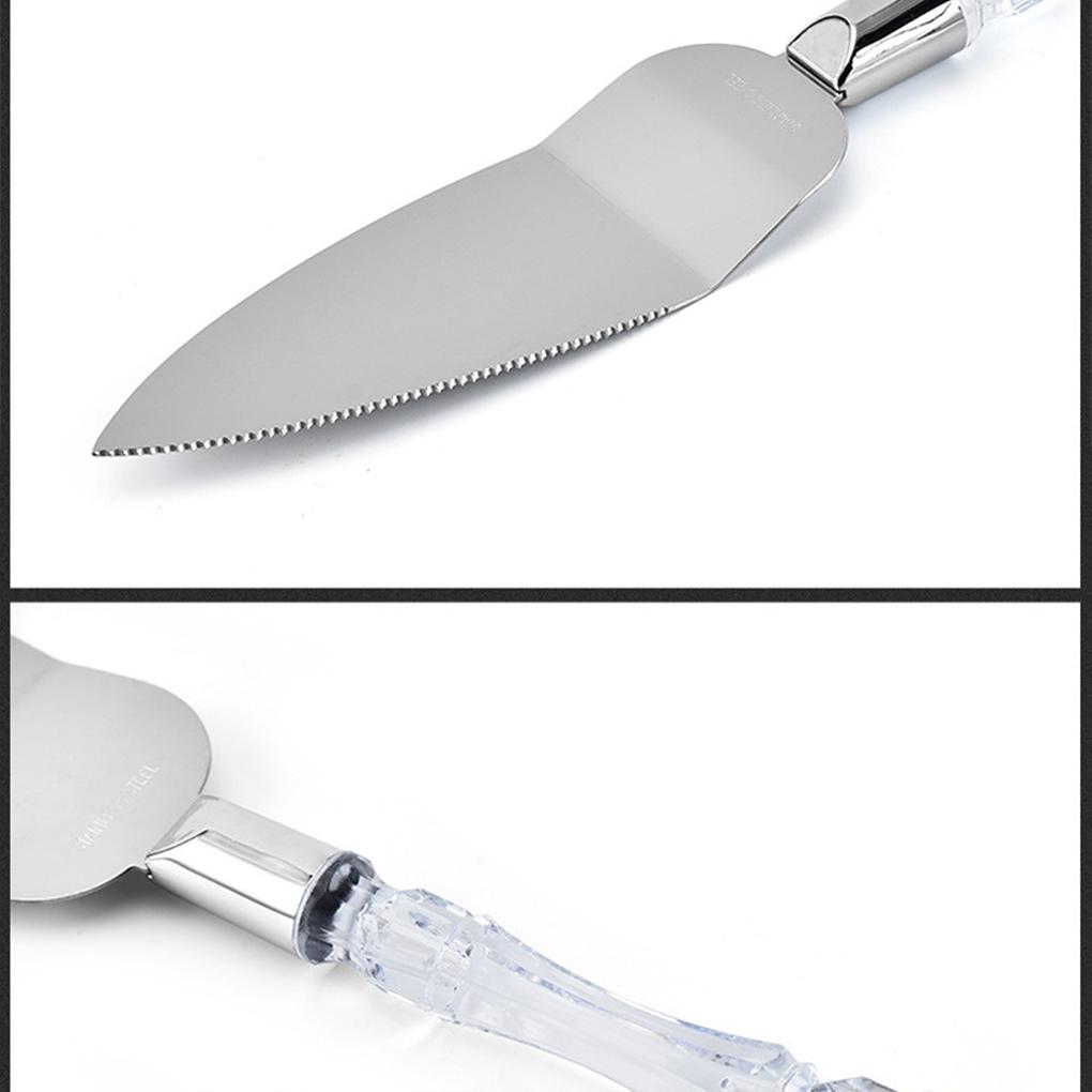 2Pcs Cake Server Divider Spatula Shovel Baking Tool Set Stainless Steel Fondant Pie Wedding Birthday Party Cutlery