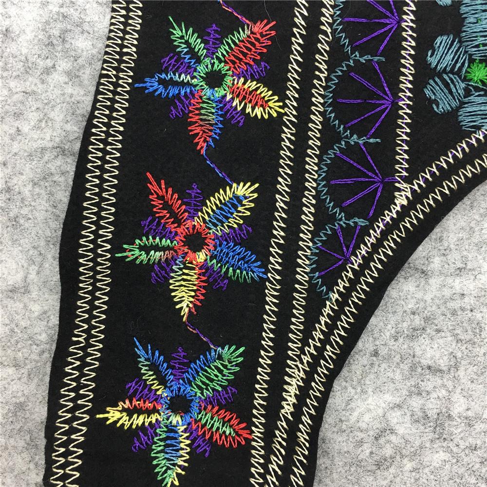 Embroidery Color Lace Collar Ethnic Style Diy Lace-Up Lace False Collar Dress Accessories