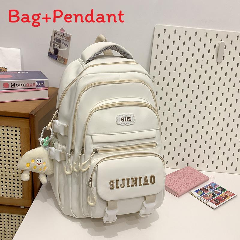 Nylon School Backpack With Design For Middle School Students And Laptop Storage