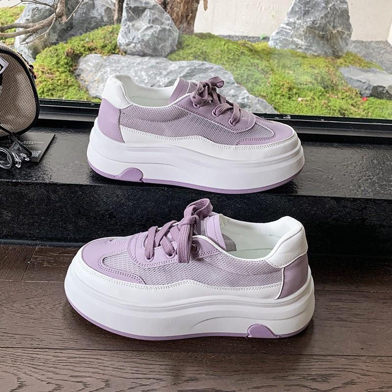 

Popular spring and summer heightening little white shoes women s ins2025 new versatile thick-soled feet small casual sports shoes 40 фіолетовий