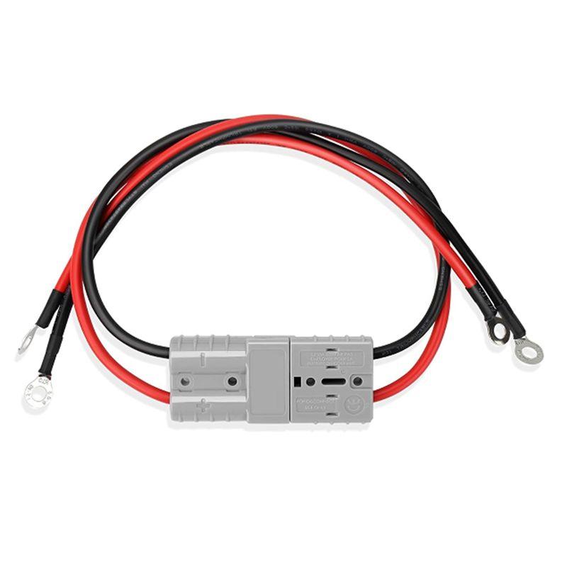 ABKS-2Pcs Electric Forklift Charging Plug Cable With O Ring Battery Connect Quick Connector 50A 8Awg Connector Line