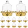 12Pcs European Style Clear Plastic Candy Dome Candy Favor Boxes Wedding Birthday Party Favor Containers Reusable Treat Boxes