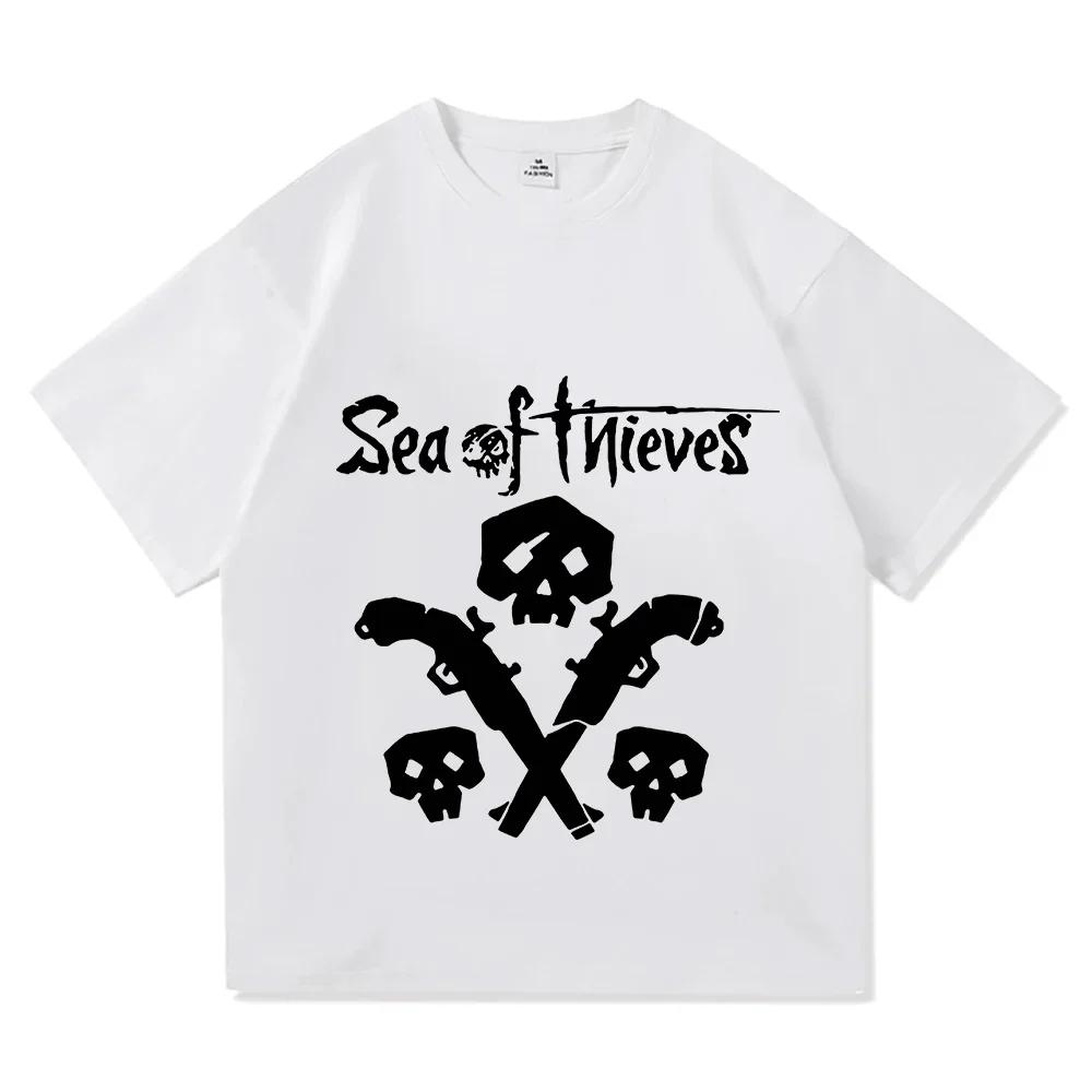 Hot Game Sea of Thieves Graphic Tshirts Unisex Streetwear Loose Casual Women Men T-shirt Graphic Clothing Summer O-neck T Shirt
