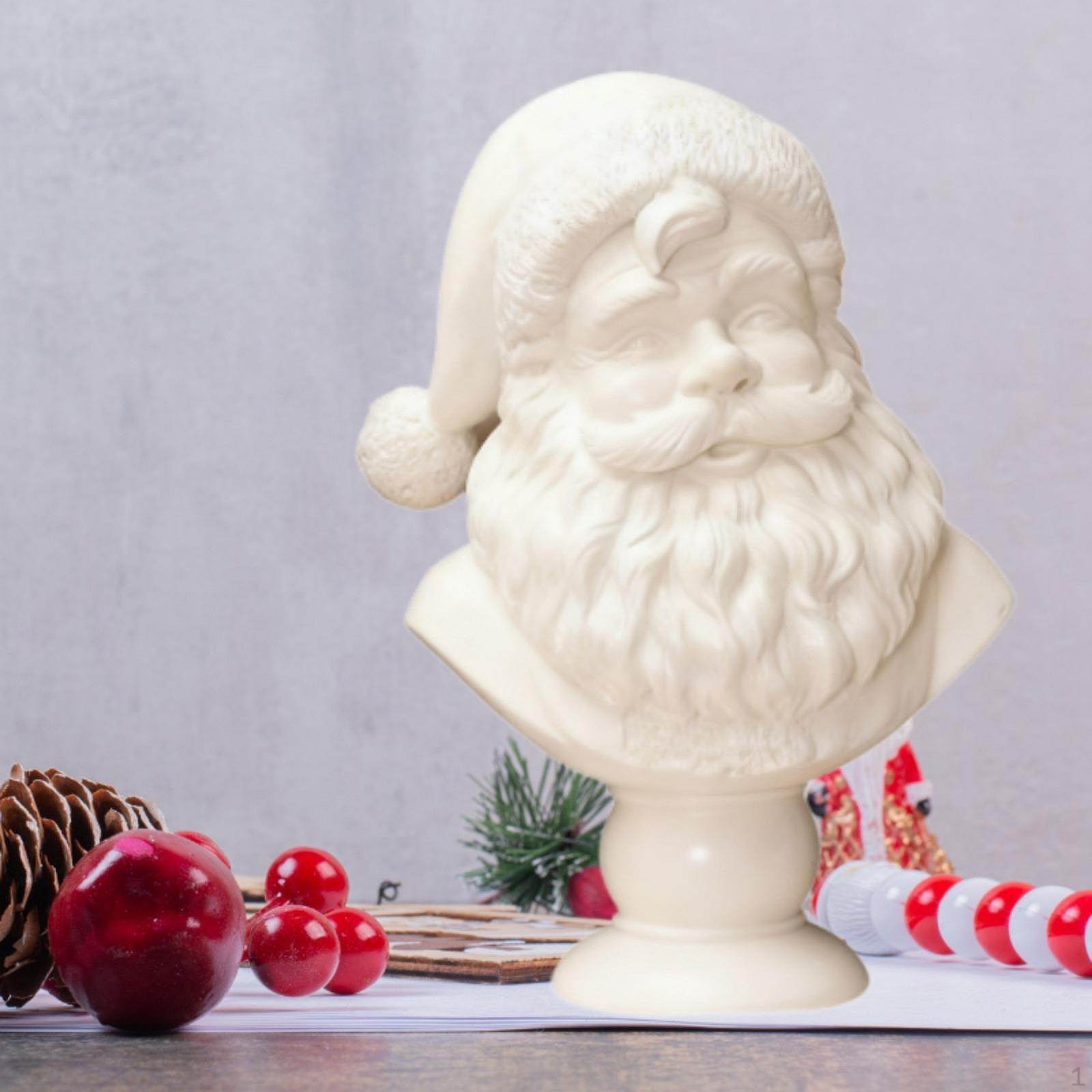 

Santa Figure Christmas Decoration Collection Party Supplies Traditional Claus Statue Half Body