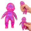 Glitter Babies Stress Relief Toy Slow Rising Anxiety Relieving Mini Baby Squeeze Toy Soft Stretchy Relaxation Stress Ball Fidget Toy