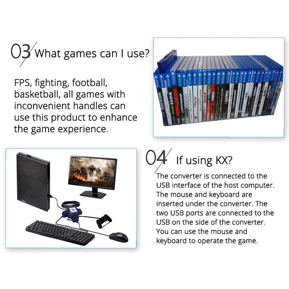 Keyboard And Mouse Adapter Portable Controller Gamepad Gaming Mice Converter For Switch/Xbox/PS4/PS3