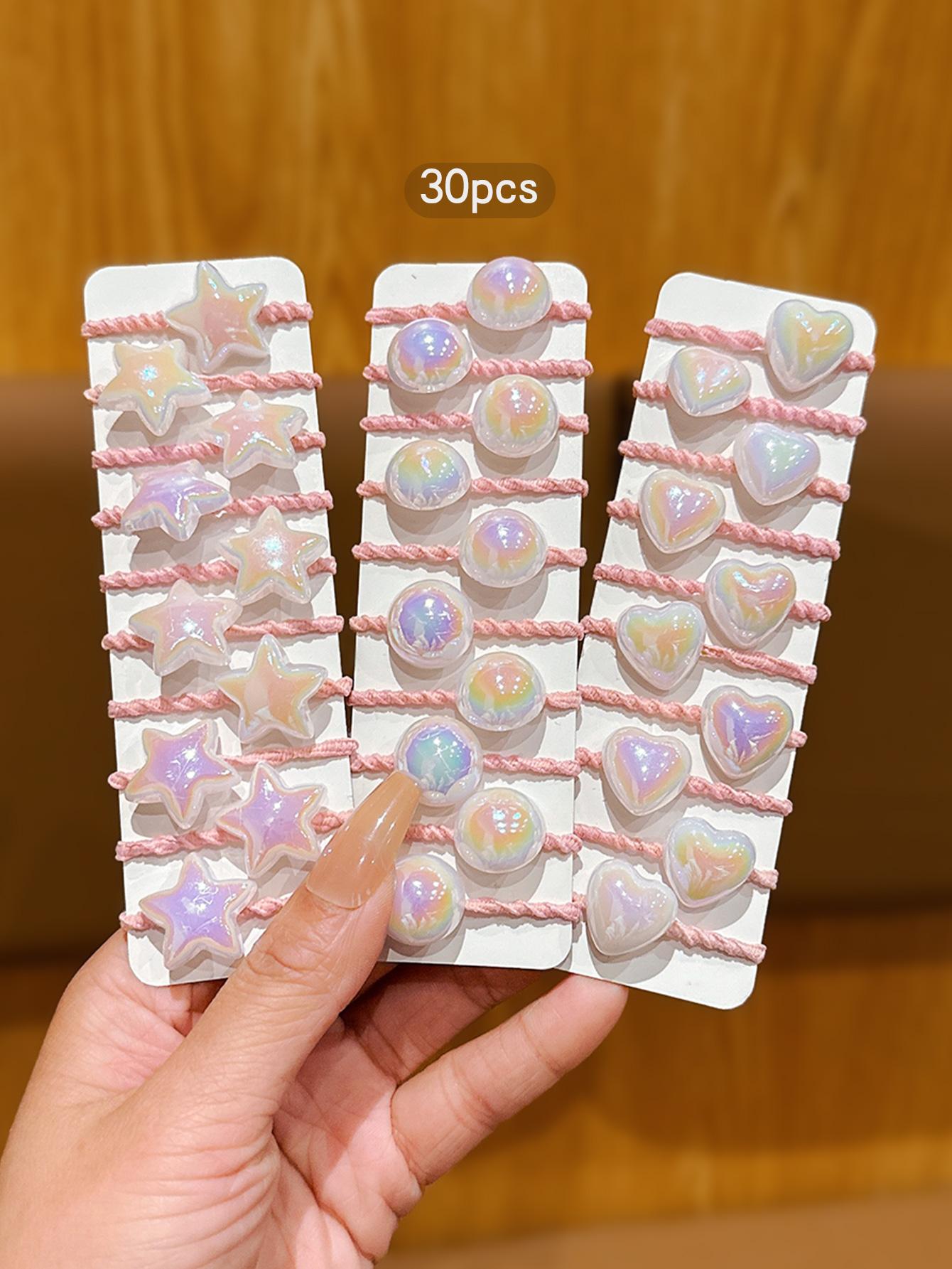 

30 Высокоэластичные Резинки для Волос на Большой Палец, Маленькие, Милые Завязки для Головы Size fits all