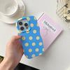 Candy Color Polka Dot Compatible with iPhone 16 Pro Max Apple 17 Phone Case 15/14 Two-in-One Wave Film
