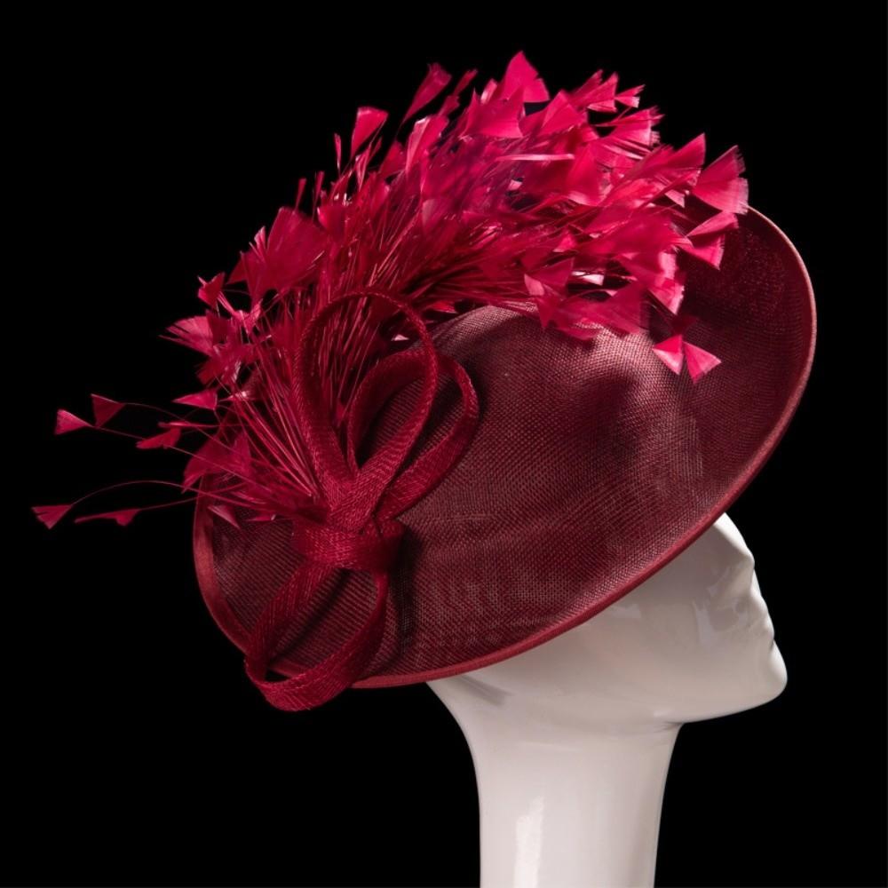 With Feather Bridal Hats Headwear Party Hats Elegant Big Top Hats Banquet