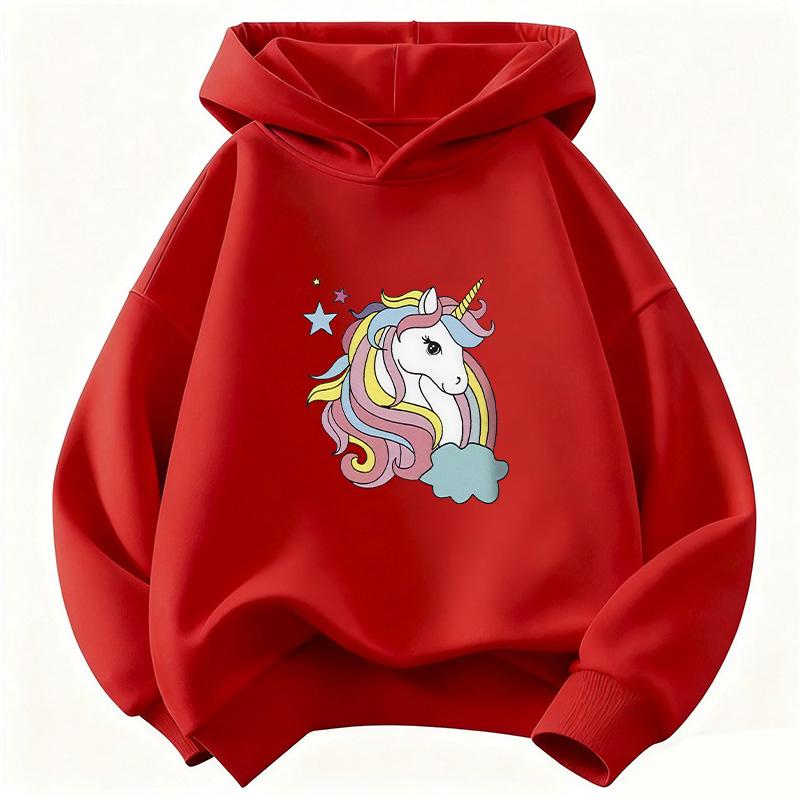 Fashion Rainbow Unicorn Hoodie Kids Children's Sweatshirt Cute 90s Hoody for Boys Girls Autumn Winter Casual Hoodies Pullover