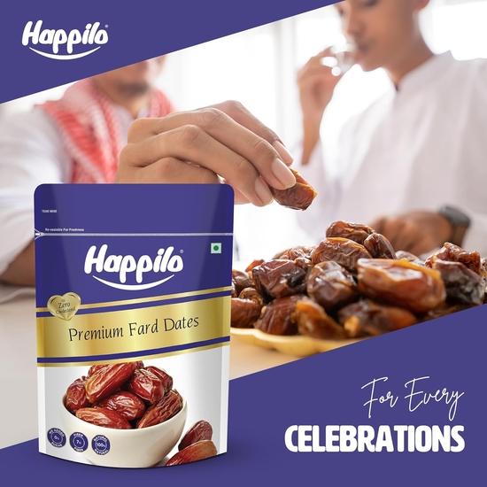 Happilo Premium Fard Dates 500g (Pack of 2), Natural Nutrient Powerhouse, Wholesome Snack