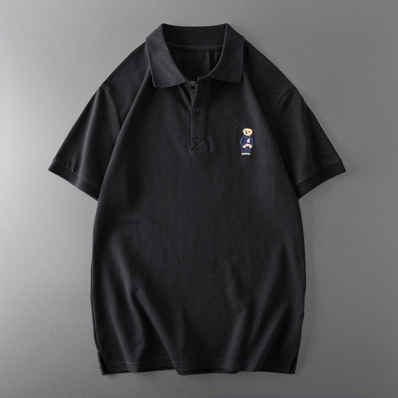 Export Overplus Order American Vintage Embroidery Polo Shirt Men's Short Sleeve T-shirt Summer Cut the Tag Off Original Single Men's Clothing Clothes
