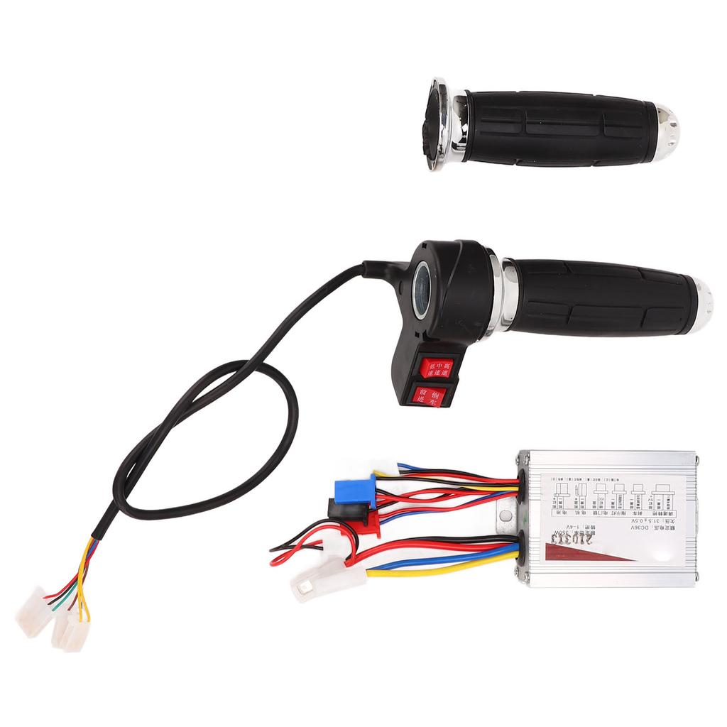 Brushed Controller Throttle Grip Set 36V 350W Good Heat Dissipation 3 Speed E Bike Motor Controller