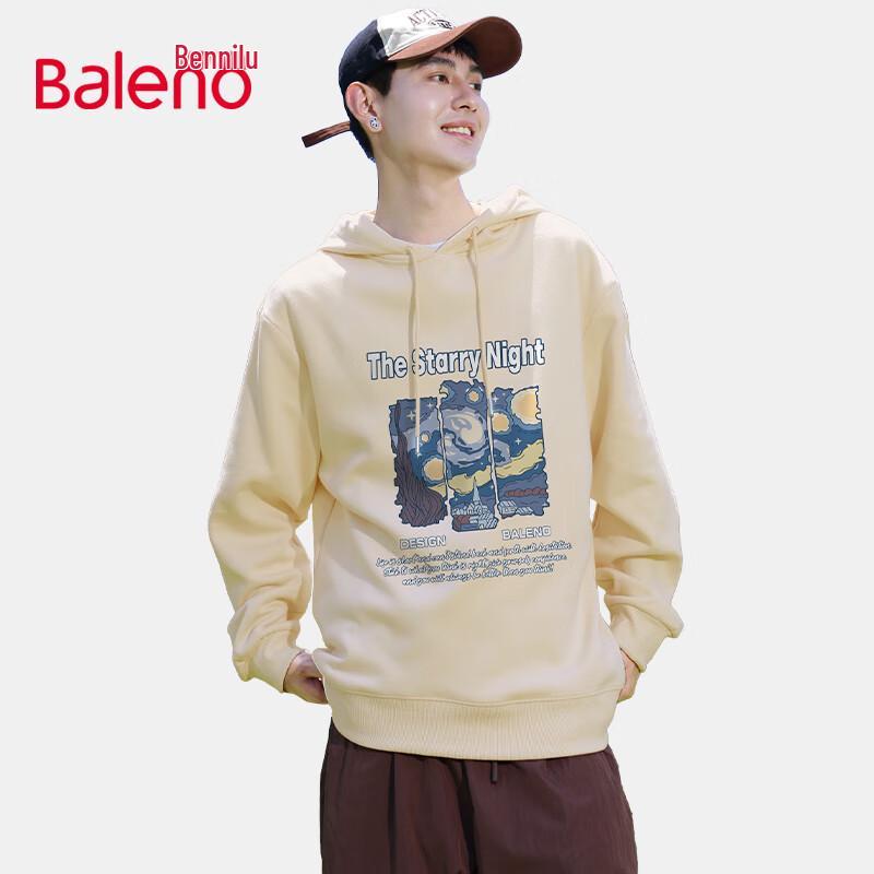 Baleno Men's Starry Sky Print Hooded Sweatshirt