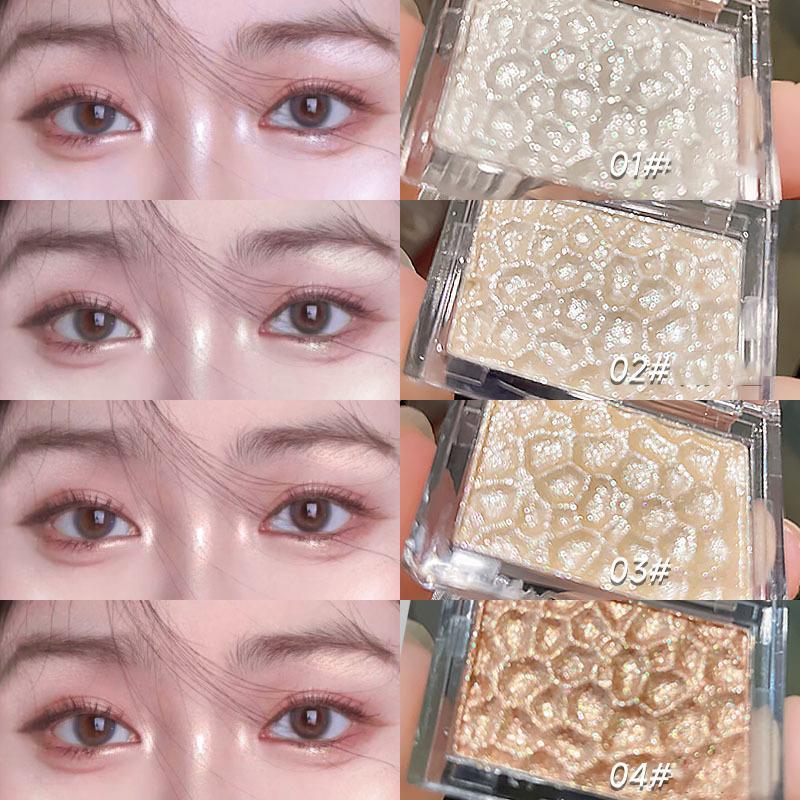 Highlighter Palette Polarisierte Glitter Lidschatten Pulver Make-Up Gesicht Körper Schimmer Glänzende Kosmetik