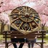 1PC clock faceAutomatic Open/Close Umbrella with Windproof, 8-Rib Sturdy Canopy, Durable Ribs, Fashionable Design, Outdoor Accessory, Fun Prin, Holida