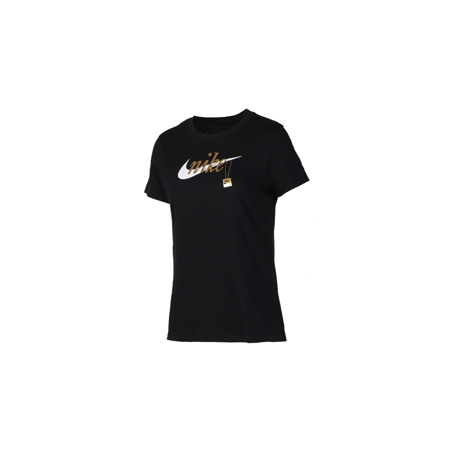 

Nike Футболка с коротким рукавом и круглым вырезом, женская, черная CJ7915-010 S