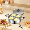 Poached Egg Pan Egg Maker Poached 4 Cup Steamer Pan Kitchenware Rust Resistant Cooker for Breakfast Brunch Cooking