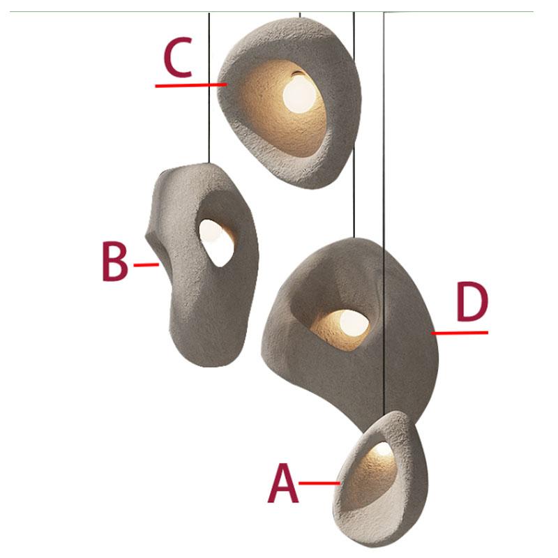 Staircase Chandeliers Wabi-sabi Style Creative Lamp Designer Japanese Chandelier Home Decor Living Room Duplex Indoor Lighting