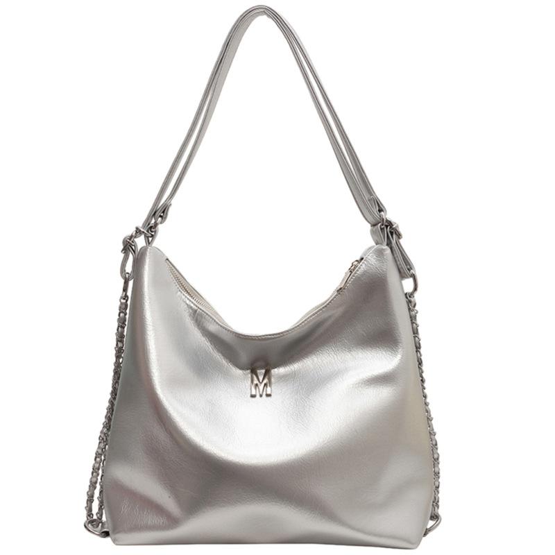 Backpack bag New women's bag Versatile shoulder bucket bag Fashion large-capacity bag Tote bag Chain bag