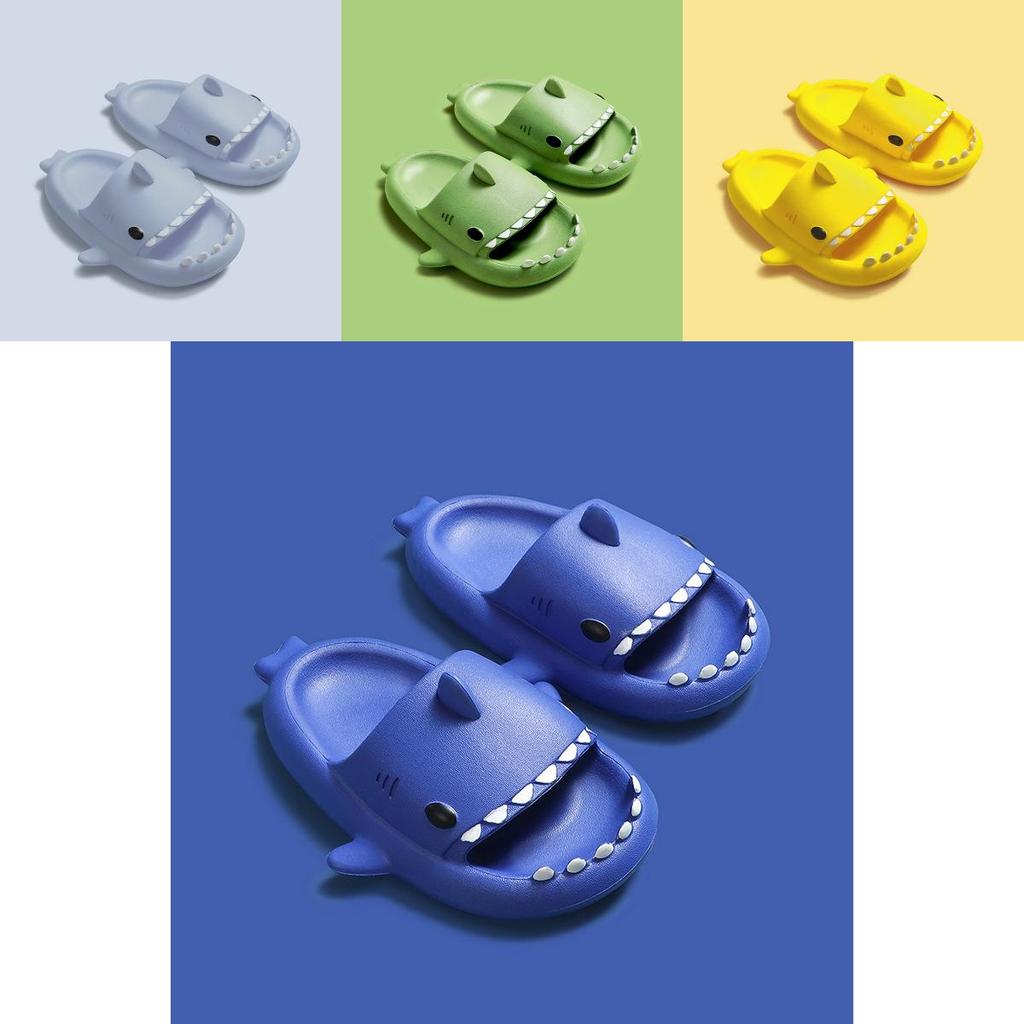 Cute Toddler Cartoon Sharks Non-slip Slippers For Boys And Girls Soft Breathable Eva Sandals