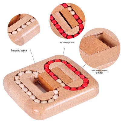 Flat Ball Maze & Kongming Lock: Adult Wooden Puzzle Toy for Intelligence & Science Education