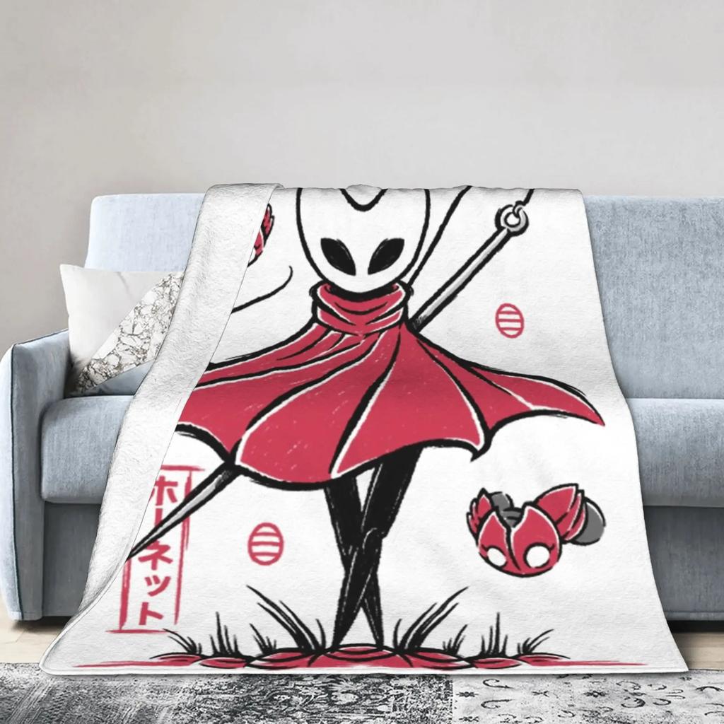 Hornet Hollow Knight Silksong Bug Warrior Plush Blanket Soft Warm Throw for Home Car Decor