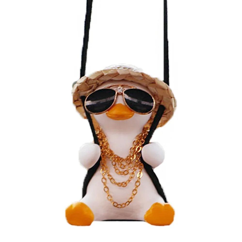 Auto-Anhänger, niedliche Anime-kleine Ente, Schaukel, Auto-Rückspiegel, hängende Ornamente, Innendekoration, Zubehör für Mädchen, Geschenke