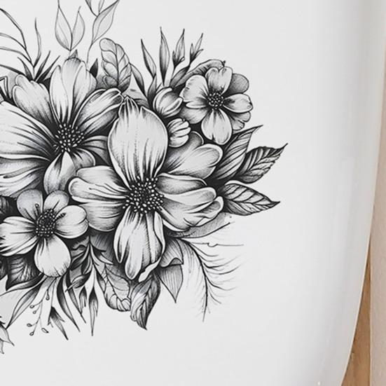 Toilet Sticker Removable Self-adhesive Waterproof PVC Living Room Wall Art Bathroom Toilet Lid Decoration Decal