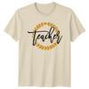 Teacher Floral Wreath Graphic TShirt Educator Job Tee