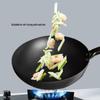 ZISIZ 32cm Edelstahl Eisen Wok