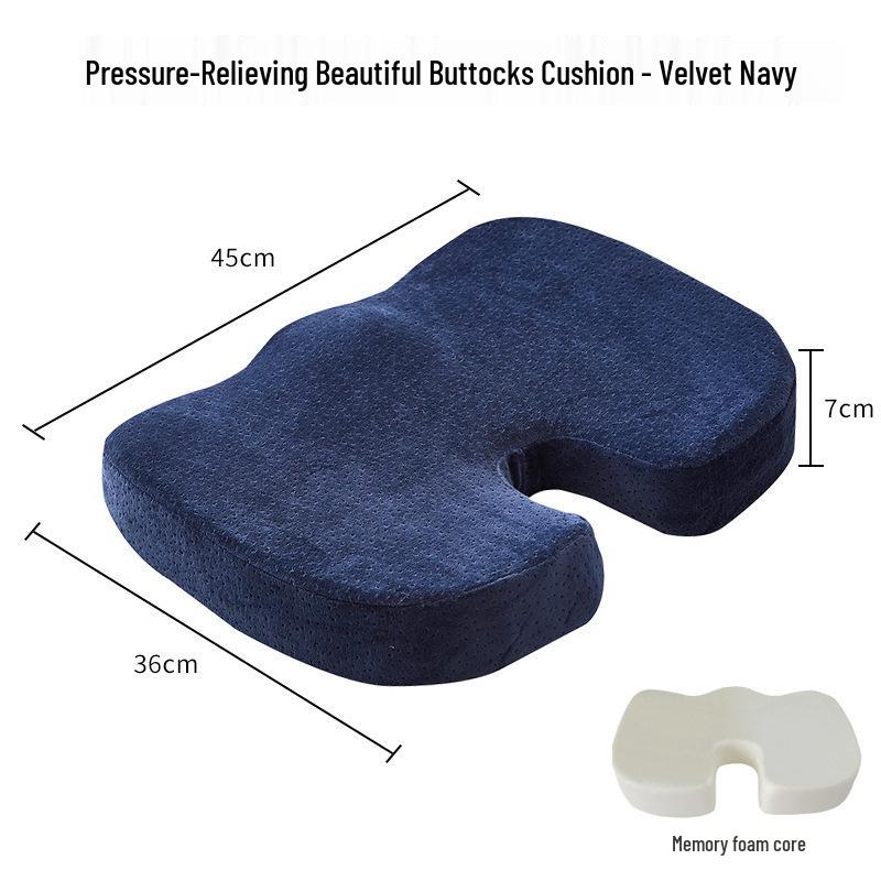 Dual-Season Memory Foam Chair Cushion for Long Sitting