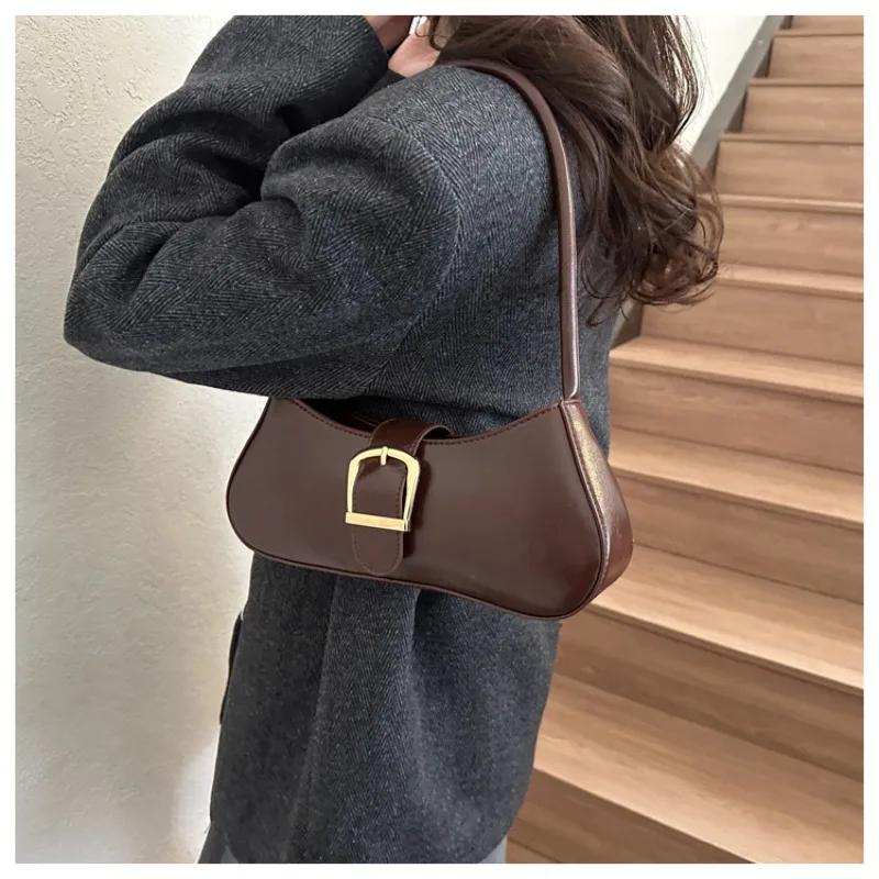 Feminine Shoulder Bag Armpit Bag Simple Casual Style Stick Fashion Trend Winter New