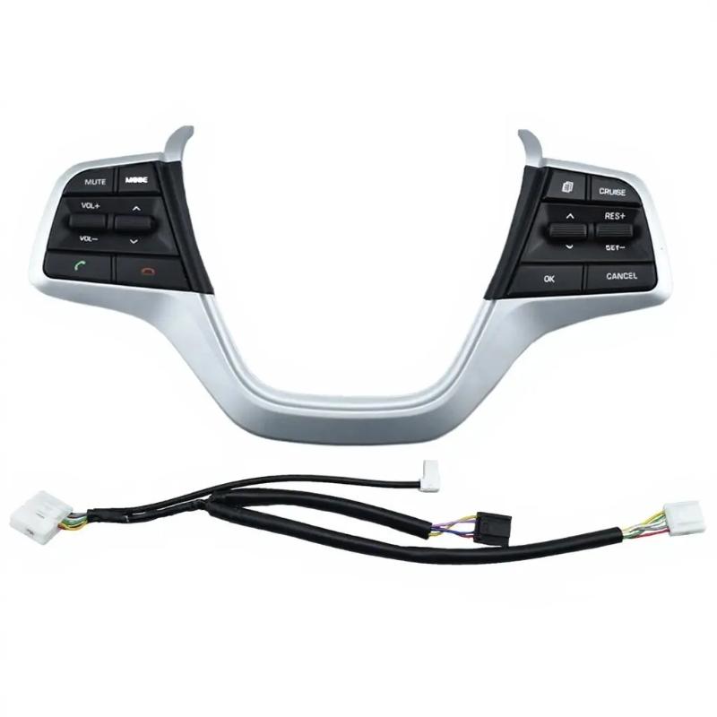 Car Steering Wheel Multifunction Button Assembly with Harness and Trim Frame 96720F2040 Simple Installation for 1.6l Routine